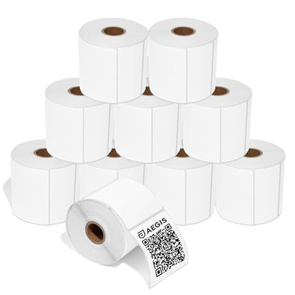 3" X 3" Square Direct Thermal Labels (5000 Count, 10 Rolls) - size: 3" X 3"