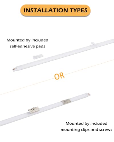 Cefrank 6-Pack Linkable Under Cabinet Lighting, 12" LED Shelf Light Bars - color: White