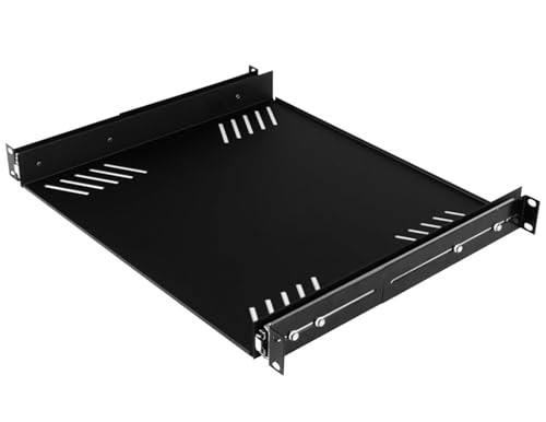 Penn Elcom R1290/1U Sliding Rack Tray (Audio, AV, IT, DJ) Equipment Shelf for 1 Rack Space up to 15 Inch Deep