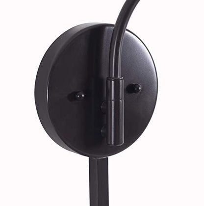 Kenroy Home Casual Wall Swing Arm Lamp ,18 Inch Height, 13 Inch Diameter, 20.5 Inch Ext with Oil Rubbed Bronze Finish
