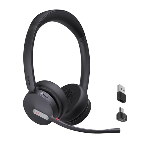 Yealink BH70 Teams Bluetooth Headset with Mic for Work, 35h Talk Battery - color: Black (Teams), style: Dual (USB-C to A)