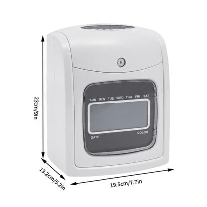 YIYIBYUS Time Clocks for Employees Small Business, Punch Time Clock Machine up to 50 Employees LCD Display Ringing Alert Employee Attendance Time Clock with 50 Cards