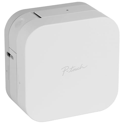 Brother P-Touch Cube Color Smartphone Label Maker, Bluetooth Wireless Technology, Multiple Templates Available for Apple & Android Compatible – White - color: White