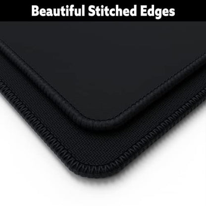 Giga Size Gaming Mouse Pad - Anti Slip Rubber Base - Stitched Edges - Large Desk Mat - 60" x 30" x 0.16" (Giga, All Black/No Logo) - color: All Black, size: 60" x 30"