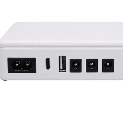 Mini UPS Battery Backup, ABS DC Uninterruptible Power Supply 12000mAh 18W with 5V 9V 12V Outputs, Router Modem Security Camera LED Light Backup for Home Office (US Plug)