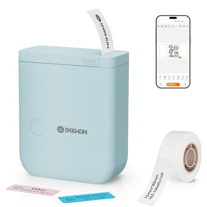 D110 Label Maker Machine with Tape, Bluetooth Mini Label Maker with Various Templates, Wireless Portable Small Label Printer for Home, Office, School, Blue - color: Blue