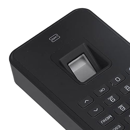 Fingerprint Time Clock, Fingerprint ID Card Password Time Attendance Machine, Office Time Card Machine Automatic Punch, 2.4in Screen Voice Prompt