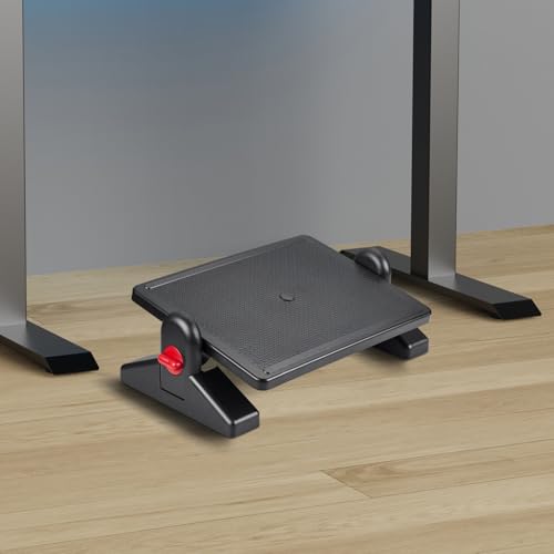 DXRacer Ergonomic Adjustable Desk Foot Rest, Foot Stools Footrest for Under Office Desk (Basic) - color: Basic