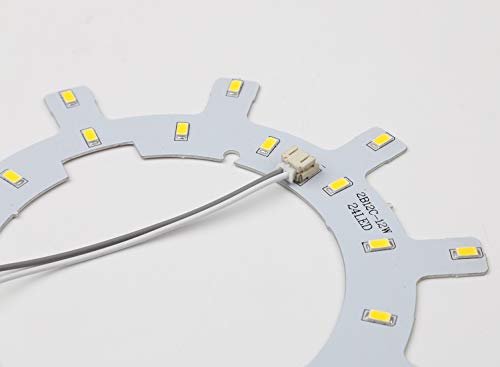 Led Ceiling Light Panel Fixtures 12w Ceiling Fan Retrofit Kit Circle Replacement Board Bulb 3500k 1-Pack(Warm White) - color: Warm White