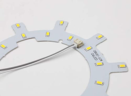 Led Ceiling Light Panel Fixtures 12w Ceiling Fan Retrofit Kit Circle Replacement Board Bulb 3500k 1-Pack(Warm White) - color: Warm White