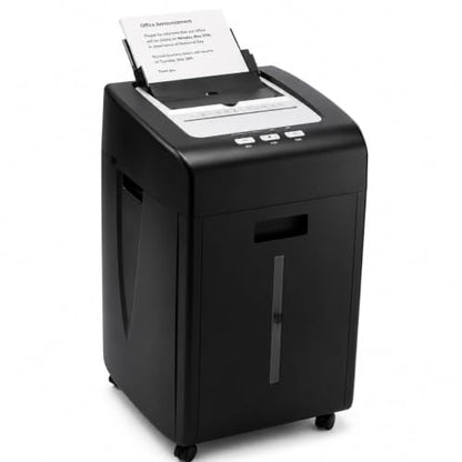 Paper Shredder Heavy Duty 200 Sheet Auto Feed P-5 Micro Cut | 60 Min Run Time Paper Shredder with 35L Pullout Bin/Credit Cards/CDs/Home Office and Small Business Use
