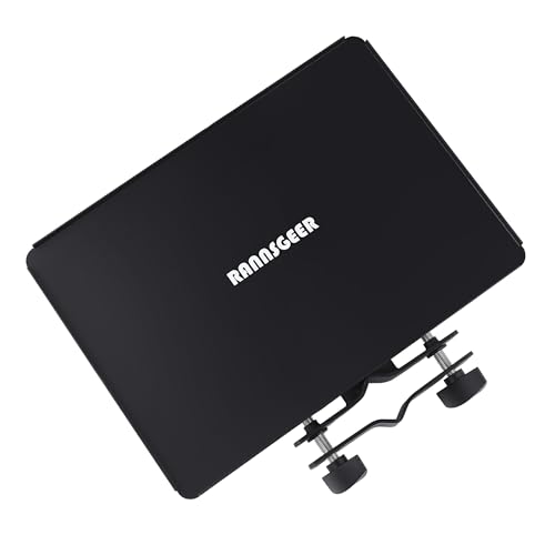 Microphone Stand Tray, 10.8 X 7.8 | Heavy Duty Steel, Clamp-On, Accessory Shelf for Mic Stand - size: 10.8" x 7.8"