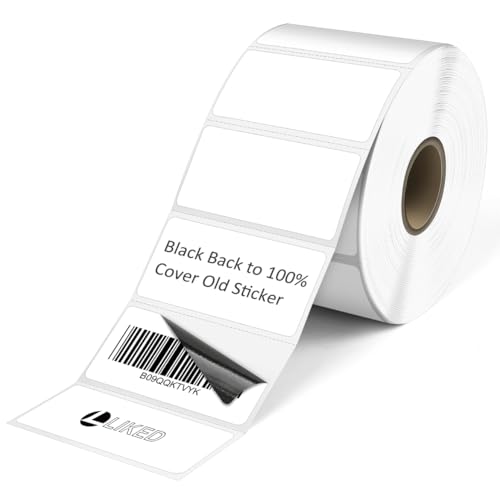 LLIKED 1300 Direct Thermal Labels 2"x1", Barcode Adress Labels - size: 2"x1"-1 Roll