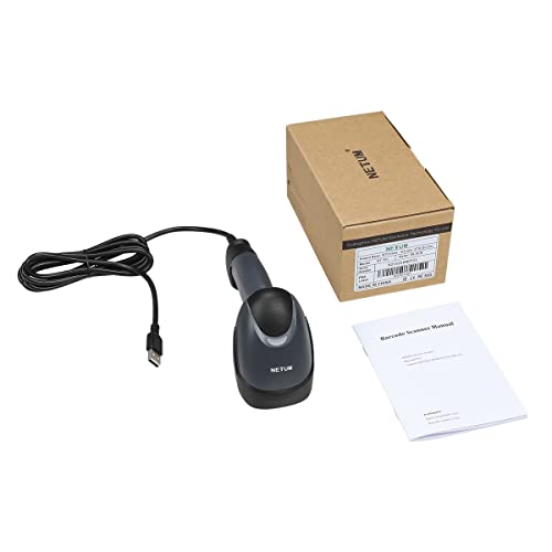 NETUM USB Laser Barcode Scanner, Handheld 1D Wired Bar Code Scanner | Scanning UPC EAN Reader Gun Retails for Supermarket, Convenience Store, Warehouse - NT-M1 - size: 1D -M1