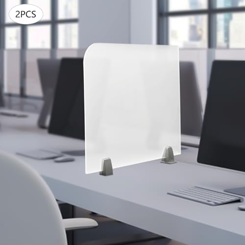 2 PCS Acrylic Acoustic Desk Divider Privacy Panel Desk Divider Desk Partition Noise Reducing Freestanding Mounted Sound Proof Dividers for Office Reduce Noise and Visual Distractions 23" x 18" - size: 2 PCS 23*18”