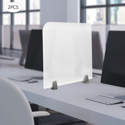 2 PCS Acrylic Acoustic Desk Divider Privacy Panel Desk Divider Desk Partition Noise Reducing Freestanding Mounted Sound Proof Dividers for Office Reduce Noise and Visual Distractions 23" x 18" - size: 2 PCS 23*18”