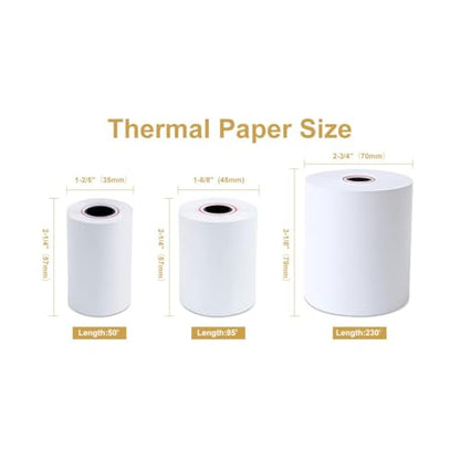 OausTect 2 1/4 x 85 Thermal Paper Rolls, Thermal Receipt Printer Paper for Credit Card Machine, Cash Register, POS (100 Rolls) - size: 2 1/4" x 85', style: 100 rolls