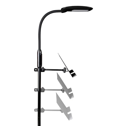 OttLite LED Floor Lamp with Tablet Stand and USB Port, Black - color: Black