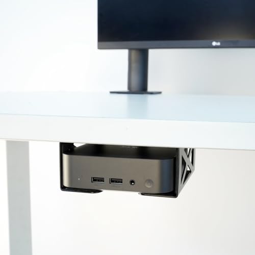 Under Desk Laptop/Mini PC Storage Mount,CPU Holder,Compatible with Dell OptiPlex,Mac Book,Mac mini and More. - size: 8.32 cubic inches