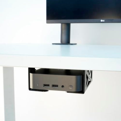 Under Desk Laptop/Mini PC Storage Mount,CPU Holder,Compatible with Dell OptiPlex,Mac Book,Mac mini and More. - size: 8.32 cubic inches