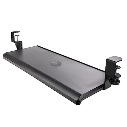 StarTech Under-Desk Keyboard Tray, TAA (Keyboard-Tray-CLAMP1) | Clamp-on Ergonomic Keyboard Holder, Up to 12kg (26.5lb), Sliding Keyboard and Mouse Drawer with C-Clamps, Height Adjustable