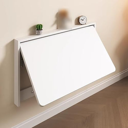 Fold Down Laundry Table, Wall Mounted Desk, Drop-Leaf Table For Kitchen, Laundry Room, Bathroom, Bedroom, Space Saving (Size: L80*W40cm) - size: L80*W40cm