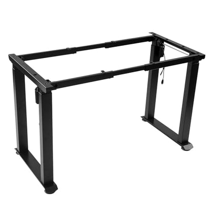 4-Leg Standing Desk Frame,Dual Motor Adjustable Desk Rack Frame with LED Display,Electric Adjustable Legs Compatible Desktop Size 37.4″-62.99″ for Home Office, Frame Only Load Capacity 220.46lbs
