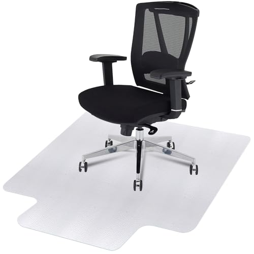 LEMY 48"x60" Office Chair Mat for Hardwood Tile Floor with Lip,Anti-Slip 1/8" Thickness PVC Floor Office Chair Mat for Tile Floor,Large Floor Protector Rug for Chair Desk Home Office - size: 48x36 With Lip--0.06"Th