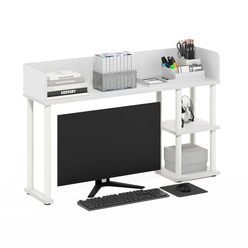 Furinno Classic Desk Shelf, 3-Shelf Desktop Hutch, Book Shelf, 3-Tier Desk Organzier, for Office Supplies, Office Desk Accessories, for Home Office, College, Dorm, White - color: White, size: 3 Shelves