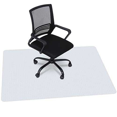 LEMY 46 Inch x 60 Inch 1/11 Inch (2.2MM) Thickness PVC Floor Office Chair Mat Transparent Plastic Carpet Floor Protector for Chair Desk Home Office - size: 46x60