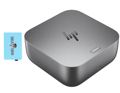 HP 100W Thunderbolt 4 Dock Port Replicator Bundle with DKZ Hub (Universal Thunderbolt/USB-C Docking Station, Single Cable for Charging, Data Transfers to Any Brand Laptop) - style: 100W Thunderbolt 4