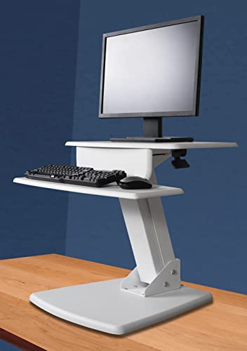Kantek Desktop Sit to Stand Workstation, White (STS810W) - color: White, style: Desktop Workstation