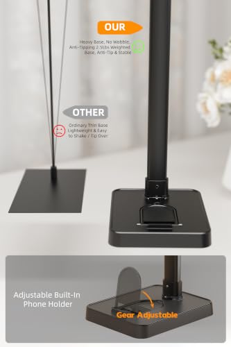 LED Desk Lamp for Home Office, Eye-Caring Desk Light with Remote,Adjustable Flexible Gooseneck,1800LMUltra Bright Table Lamp with Base for Study, Read (Black) (Plus) - size: Plus