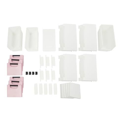 6 Drawers Narrow Storage Cabinet, Slim Rolling Cabinet with Wheels 77.16lbs Loading Capacity, Mobile Utility Cart with Drawers for Small Spaces Living Room Bedroom Office 15.7x7.9x39.4in (Light Pink) - color: Light Pink