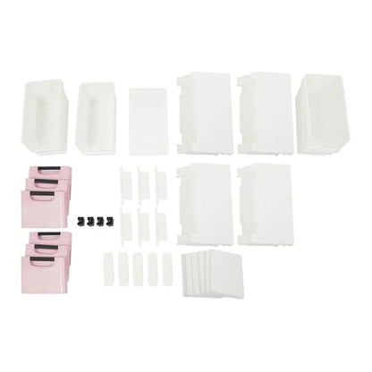 6 Drawers Narrow Storage Cabinet, Slim Rolling Cabinet with Wheels 77.16lbs Loading Capacity, Mobile Utility Cart with Drawers for Small Spaces Living Room Bedroom Office 15.7x7.9x39.4in (Light Pink) - color: Light Pink