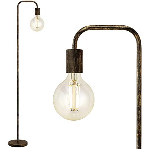 BoostArea Floor Lamp, Bronze Industrial Floor Lamp, 63 Inch Antique Standing Lamp, E26 Socket, Whole Metal, ETL Listed, Modern Stand Up Lamp for Bedroom, Living Room, Minimalist, Vintage, Mid Century - color: Bronze