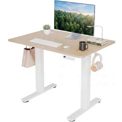 Claiks Electric Small Standing Desk, 32x19 Inch, Nature - color: Nature, size: 32 Inch