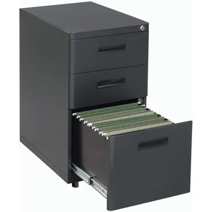 Interion Office Desk with 3 Drawers, 60"W x 24"D - Gray