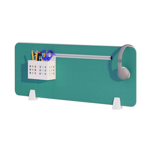 Freestanding Desk Divider - Noise Reducing Privacy Panel for Classroom and Office Use, Portable Cubicle Partition for Workstations and Home Desks - color: Green, size: 90*30cm