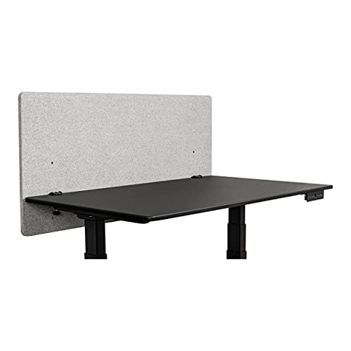 Stand Up Desk Store ReFocus Clamp-on Acoustic Desk Divider Privacy Panel that Reduces Noise and Visual Distractions (Cool Gray, 47.25" X 23.6") - color: Cool Gray, size: 48" X 24"