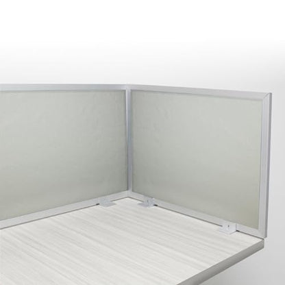 OBEX Acoustic Mounted Screen Privacy Panel Table Top Separator, Sound Blocking Desk Divider (Overcast, 18" X 36") - color: Overcast, size: 18"H X 36"W