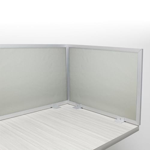 OBEX Acoustic Mounted Screen Privacy Panel Table Top Separator, Sound Blocking Desk Divider (Overcast, 18" X 42") - color: Overcast, size: 18"H X 42"W