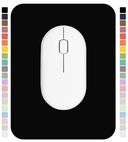 Small Mouse Pad 6 x 8 Inch, Horizontal and Vertical Flexible use. Great for Traveling, Wireless laptops, Keyboard Trays, Offices, etc. (Black) - color: black