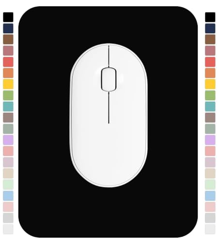 Small Mouse Pad 6 x 8 Inch, Horizontal and Vertical Flexible use. Great for Traveling, Wireless laptops, Keyboard Trays, Offices, etc. (Black) - color: black
