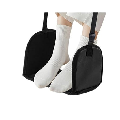 Airplane Foot Hammock, Rest for Under Desk at Work, Length Adjustable for Airplane, Office, Under Desk, Car