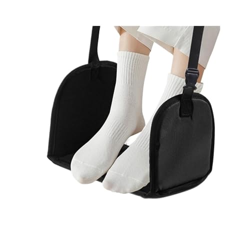 Airplane Foot Hammock, Rest for Under Desk at Work, Length Adjustable for Airplane, Office, Under Desk, Car