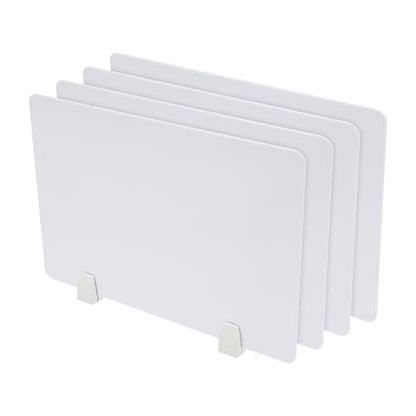 4PCS Desk Dividers Office Partitions, Privacy Desk Panel Protective, Acrylic Plexiglass Shield with Clamps for Offices Schools Call Centers - 23.6”L X15.8”W - color: White