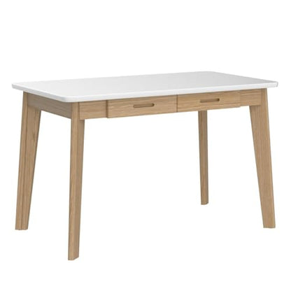 IOTXY Solid Wood Writing Desk - Home Office Laptop Computer Table, White - color: White, size: 100CM