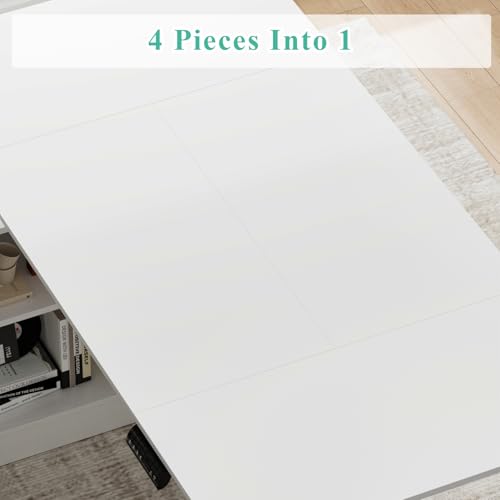 63" L Shaped Electric Standing Desk with File Cabinet, Height Adjustable Stand up Desk with Drawers and Shelves, Home Office Computer Gaming Table, White - color: White