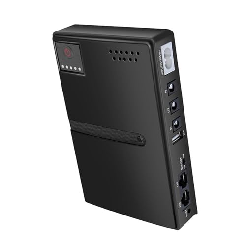 Uninterruptible Power Supply, 15V 24V POE 5V 9V 12V USB 18W Output DC UPS Battery Backup UPS Battery Backup, Power Supply for Router Optical Modem Security Camera (US Plug)